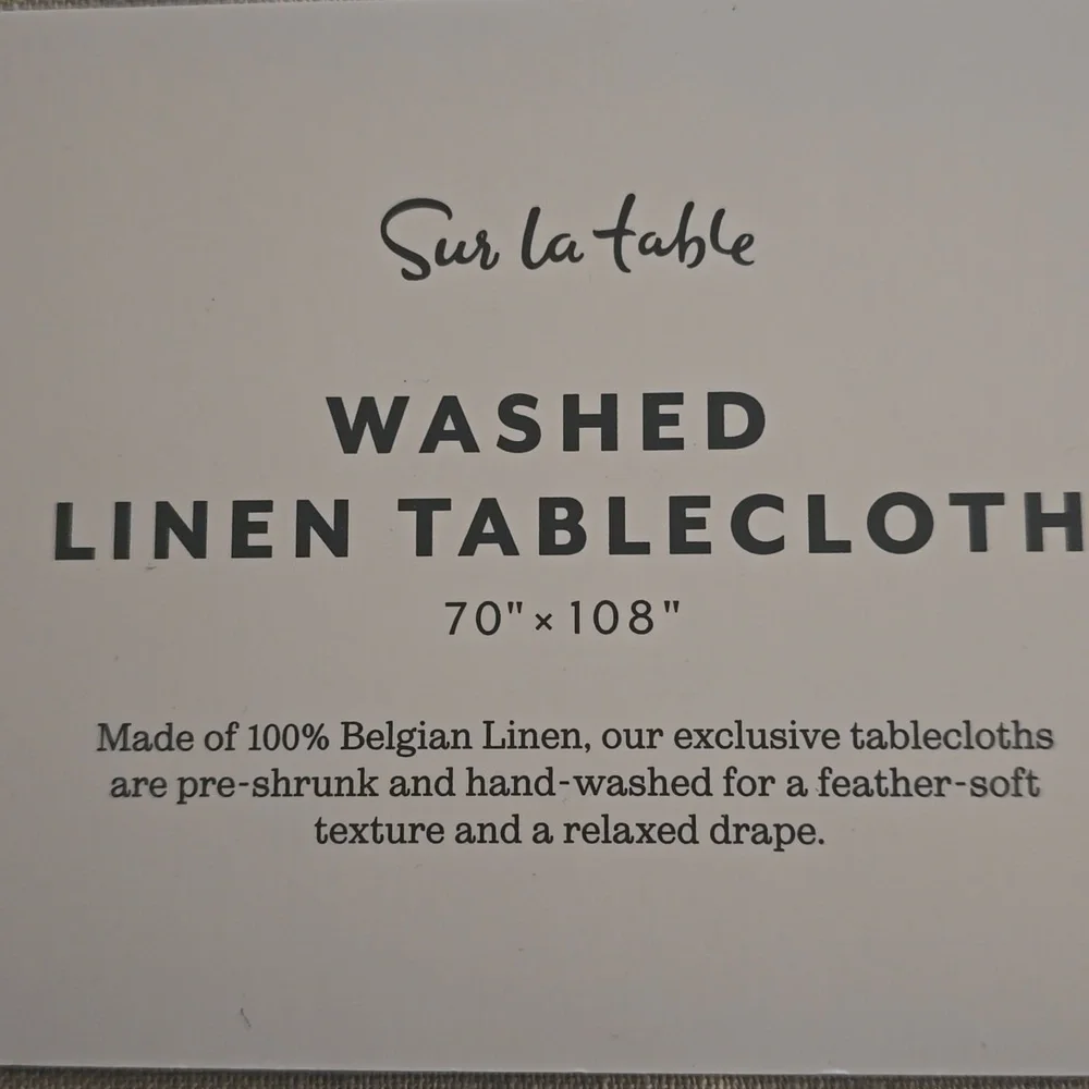 Sur La Table Natural Linen Tablecloth, Size108